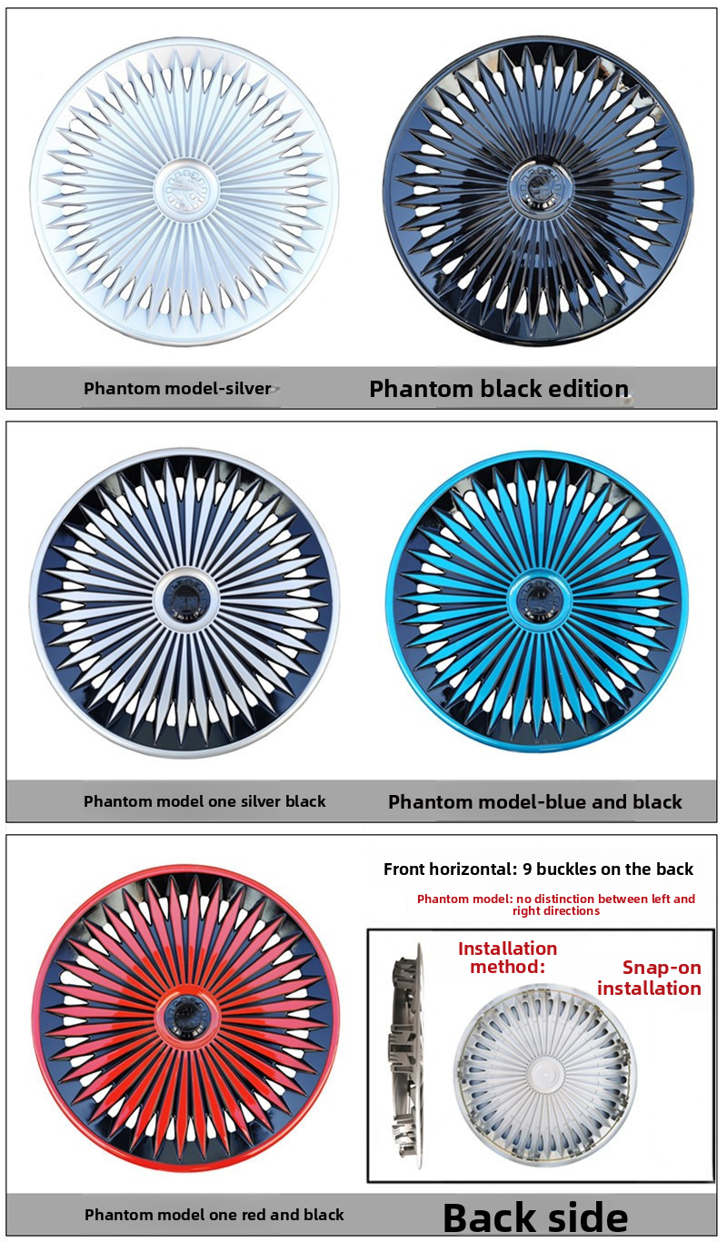Car 12, 13, 14, 15, 16, 17 Inch Iron Steel Ring Wheel Hub Special Decorative Cover Modified Universal_voghion.com