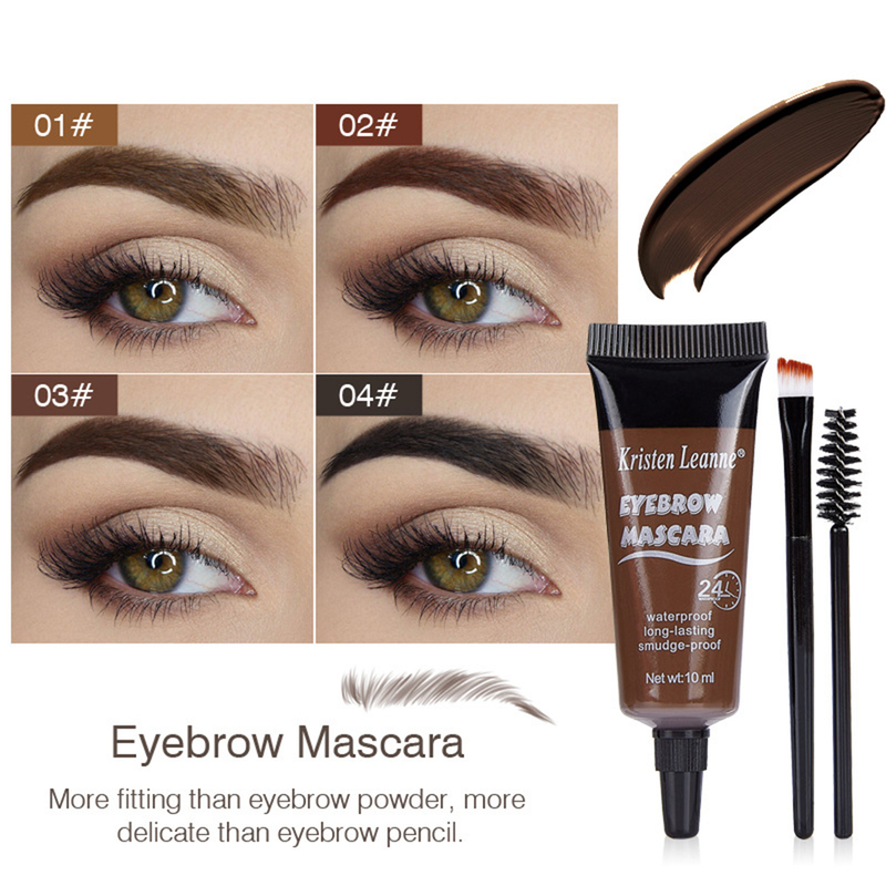 Gel per sopracciglia nero 4 colori marrone, duraturo, impermeabile, ad asciugatura rapida, crema tinta per sopracciglia, liquido per trucco liscio_voghion.com