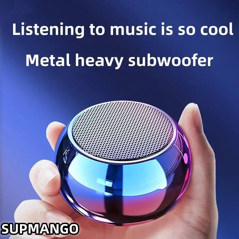 Altoparlante Bluetooth wireless portatile piccolo in acciaio canna di fucile pesante stereo surround subwoofer mini altoparlante Bluetooth per esterni_voghion.com