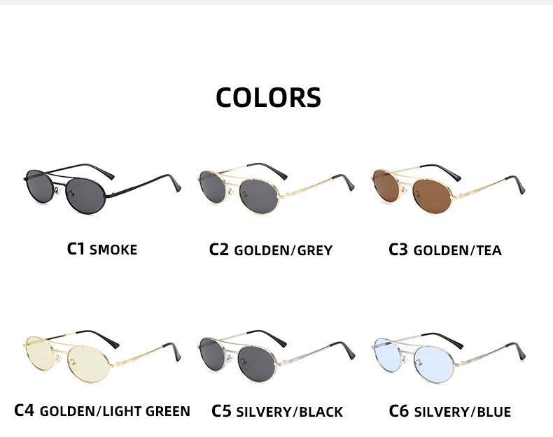 Nuevas gafas de sol de doble haz premium con montura ovalada, gafas de sol clásicas de moda con protección solar ultravioleta_voghion.com