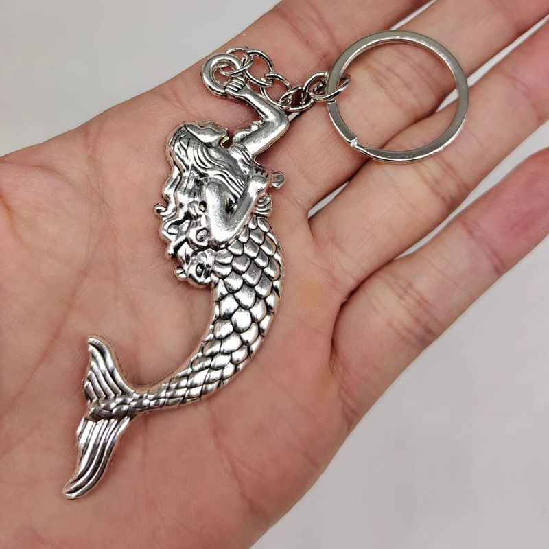 Alloy Mermaid Keychain Fashion Pendant Keyring Car and Bag Decoration Hanger_voghion.com