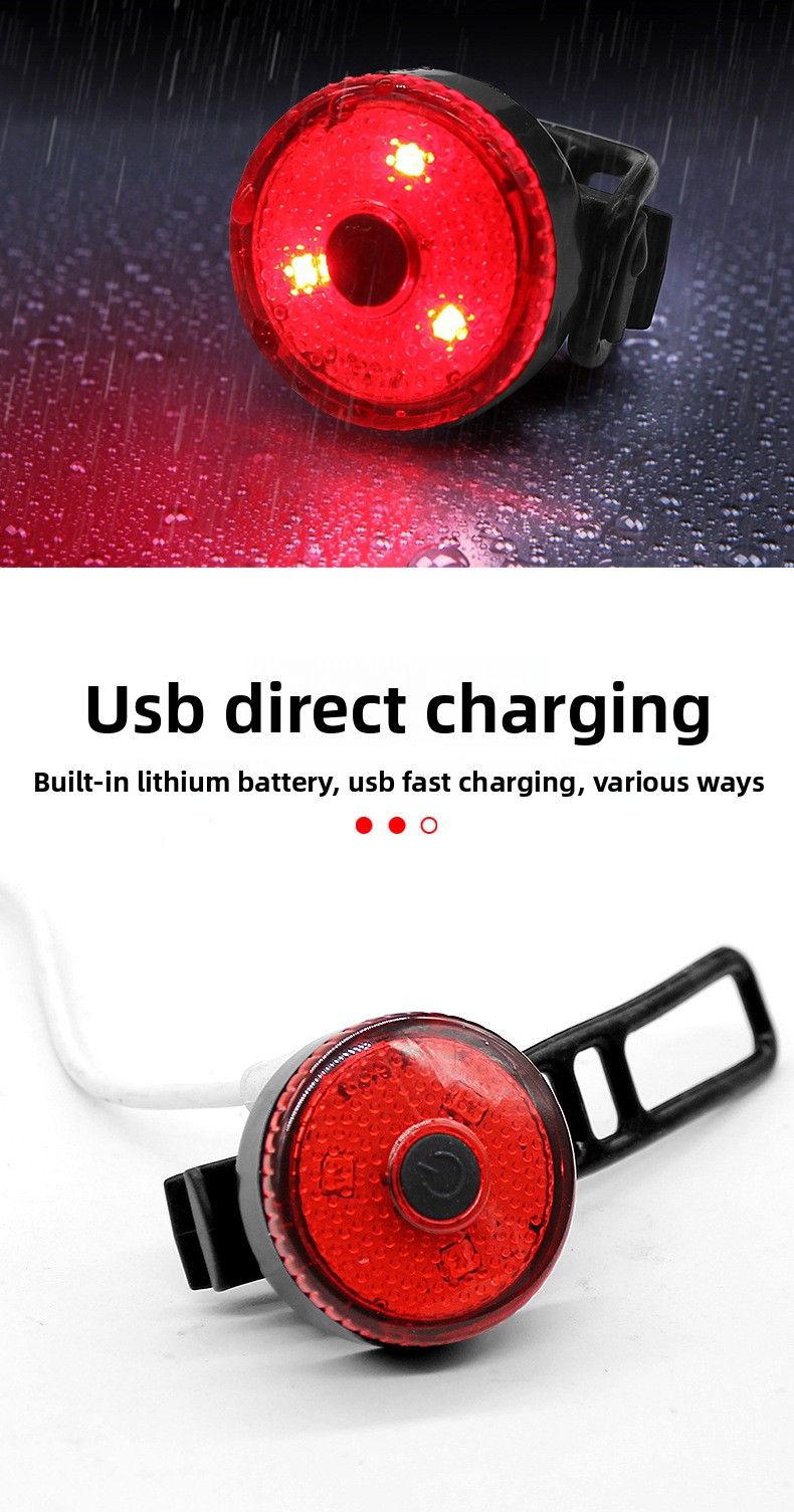 New Strap-On Bicycle Creative USB Rechargeable Mountain Bike Outdoor Night Riding Tail Light Cycling Gear Accessories_voghion.com