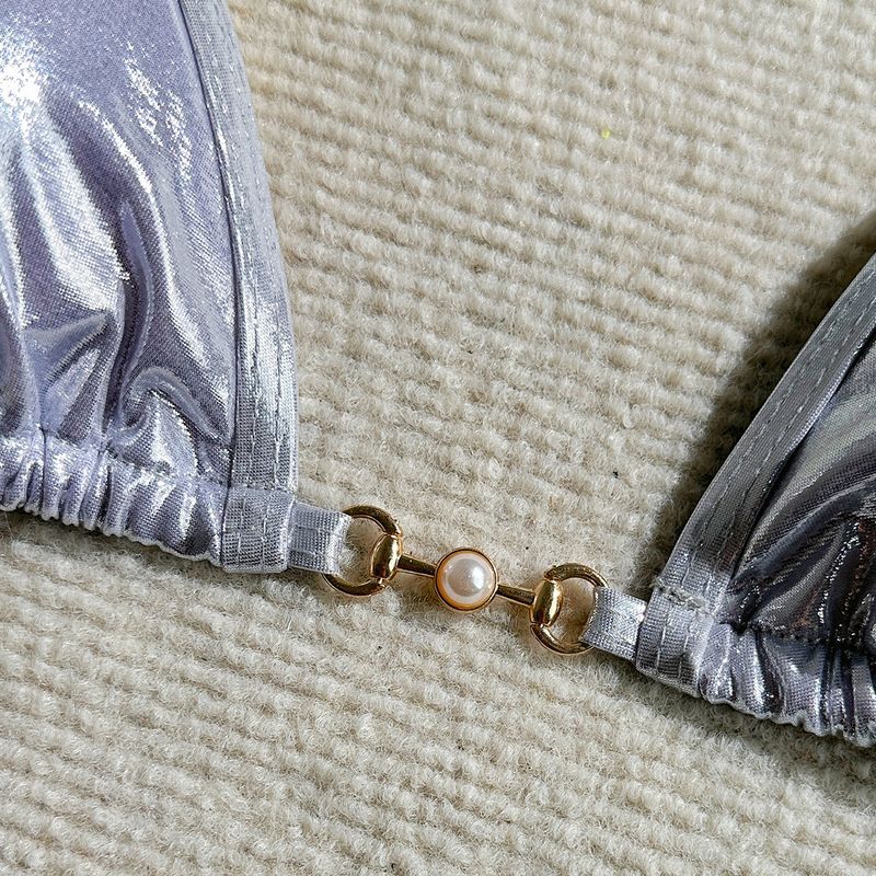 Damenbekleidung Neue Sexy Shiny Pearl T String Bikini Badeanzug Bikini_voghion.com