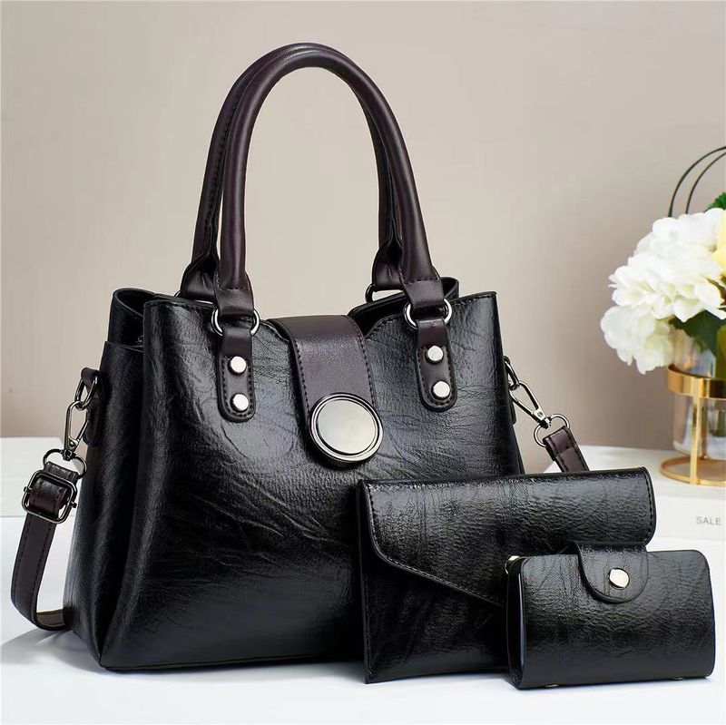 DamentaschenRetro-Handtasche Atmosphärische strukturierte Umhängetasche mit großem Fassungsvermögen_voghion.com
