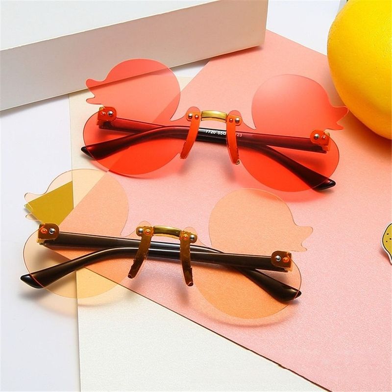 Occhiali da sole alla moda per bambini con protezione UV400, occhiali da sole alla moda colorati a forma di anatra, occhiali da sole per bambini_voghion.com