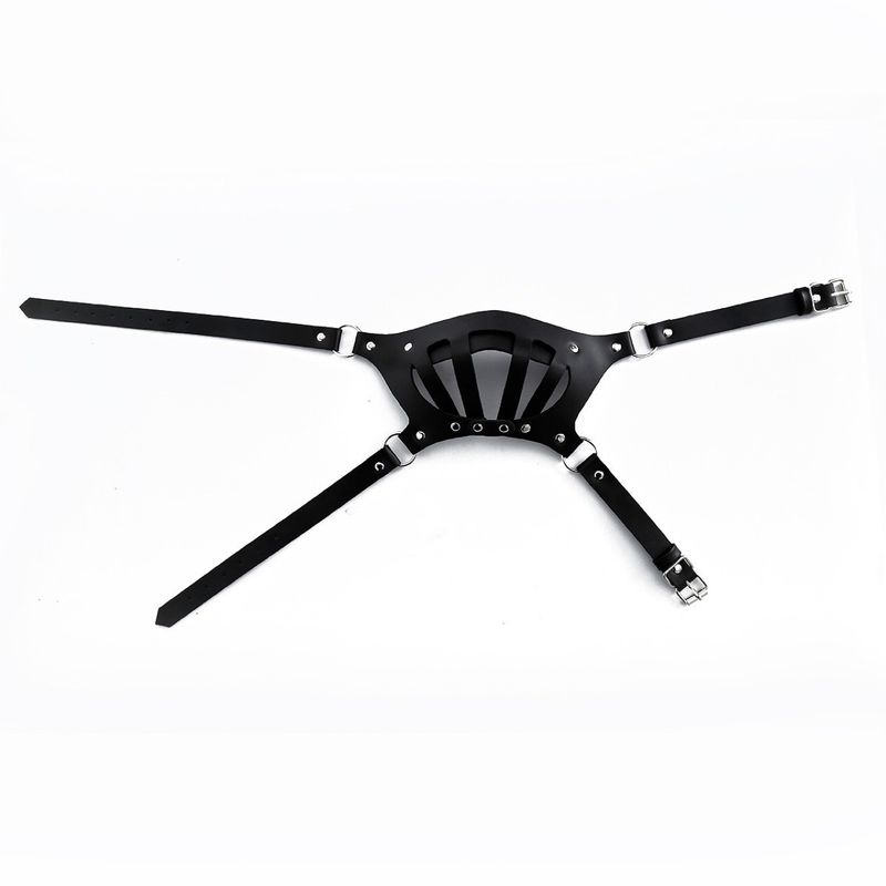 Maschera traspirante in pelle per maschera sexy, strumento di allenamento per regina_voghion.com