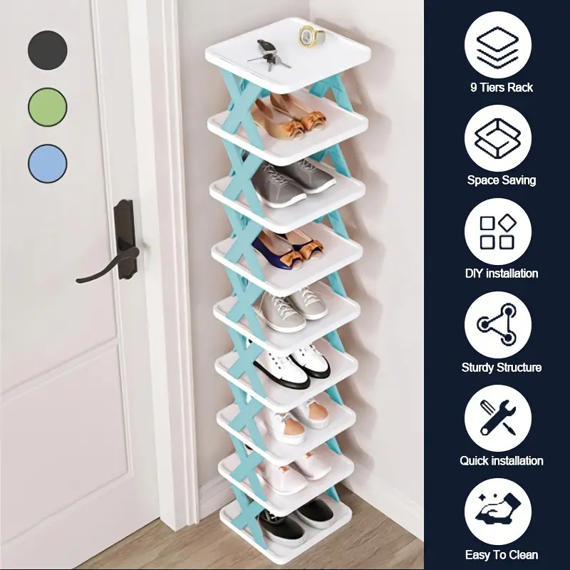 Lagerorganisator Abnehmbare Schuhregale Sparen Familienhaushaltsregal Mehrschichtiges einfaches Schuhregal Farbschrank_voghion.com