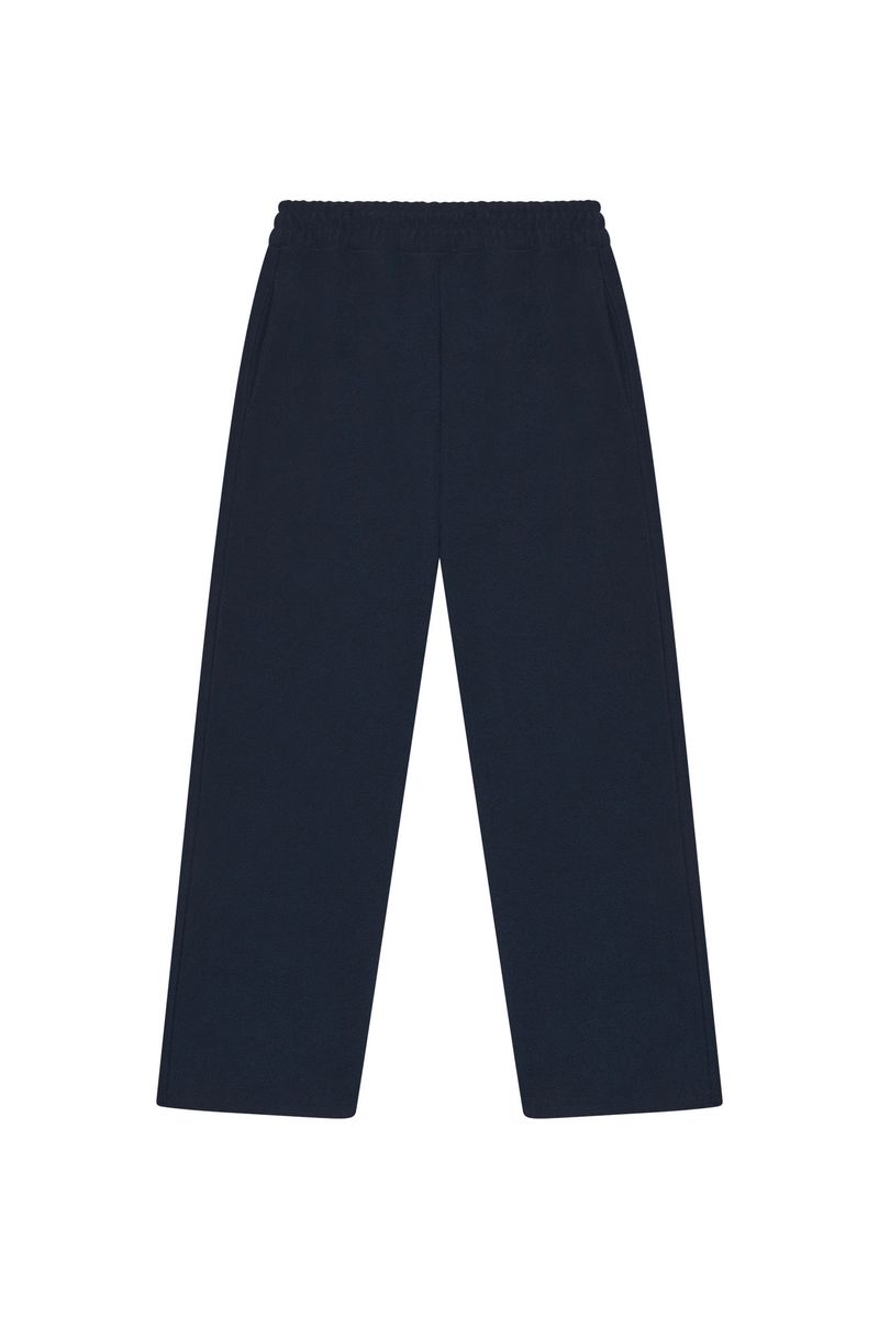 Calças de moletom de lã para outono e inverno, tendência da moda, calças de moletom soltas e confortáveis com cós elástico_voghion.com