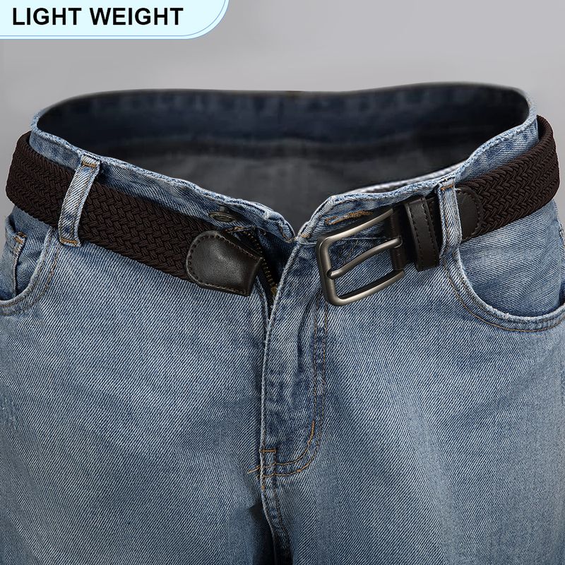 HOT 125cm Men's Elastic Belts Women'S Unisex Casual Woven for Outdoor Rock Climbing Training Work Paired with Jeans Belt_voghion.com