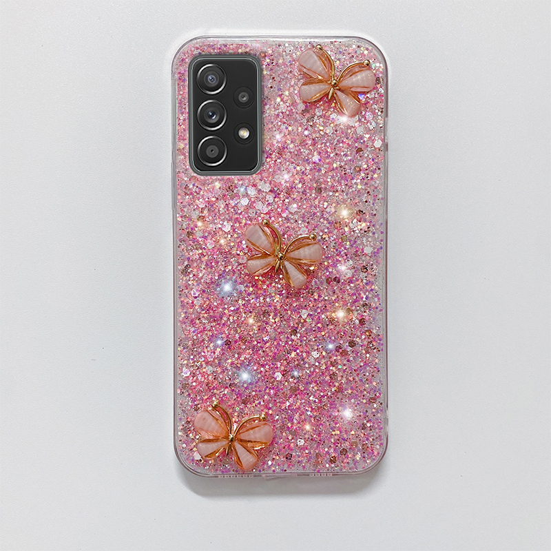 3D Kelebek Simli Payetler Yumuşak Silikon Kılıf Xiaomi POCO X3 NFC M3 F3 X2 Mi 10T Lite Mi 11 Redmi Note 7 Arka Kapak_voghion.com