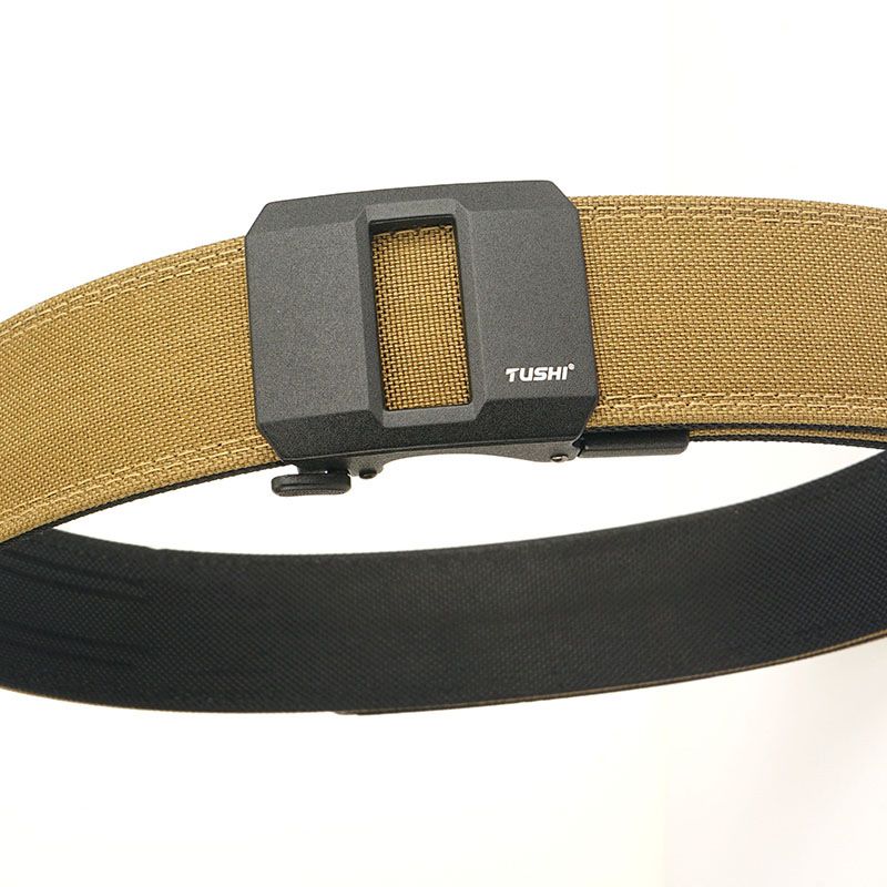 4.3CM Double Layer Reinforced Automatic Buckle Shooting Training Quick Release Pistol Nylon Waist Outdoor Leisure Belt_voghion.com