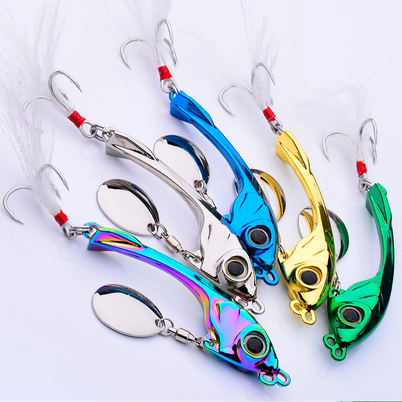 Long Casting Vibrating Swim VIB Zinc Alloy Fishing Spinner Sequin Topmouth Culter Bass Lure Bait_voghion.com