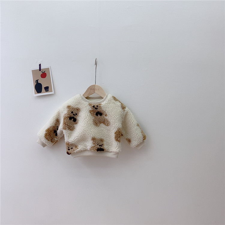 Roupas de bebê urso de bebê grosso com capuz menino casaco quente com lã casaco de inverno_voghion.com