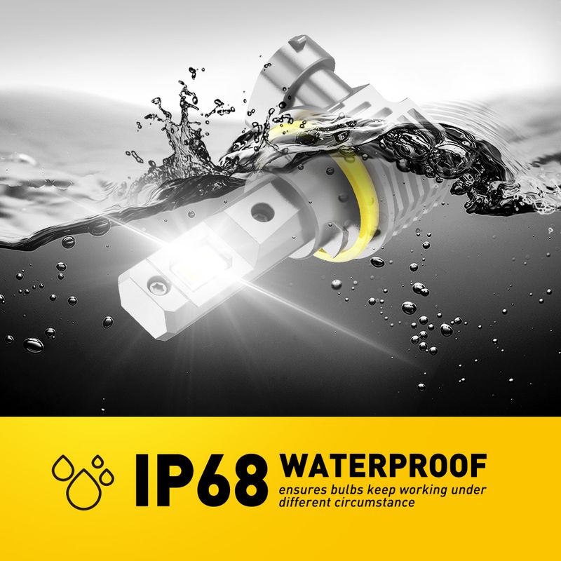 AUXITO 2 pezzi H8 H11 lampadine per fari 16000LM 9005 HB3 9006 HB4 H16 JP H9 LED fendinebbia Super Br 6500K bianco per automobile_voghion.com