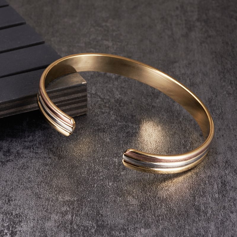 Meathly Pure Copper Bracelets Magnetic Rose Arthritis Adjustable 8.2mm Wide Cuff High Magnet Energy Bangles Resizable_voghion.com