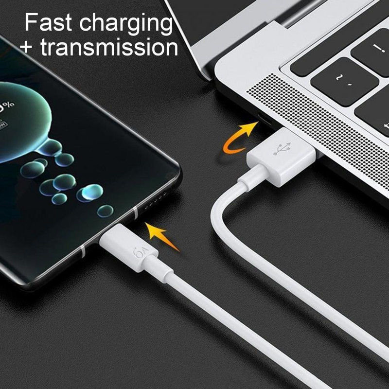 66W 6A USB C cable C-ty suitable for Xiaomi Huawei Samsung S21 USB C cable telephone line fast USB      -ty_voghion.com