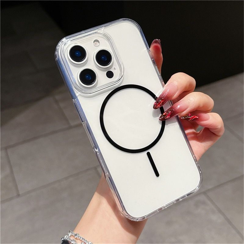 Tanspaent Had Acylic Magnetic Phone Case Fo Iphone 16E 15 14 Plus 13Mini 12 11 Po Max Wieless Chage_voghion.com