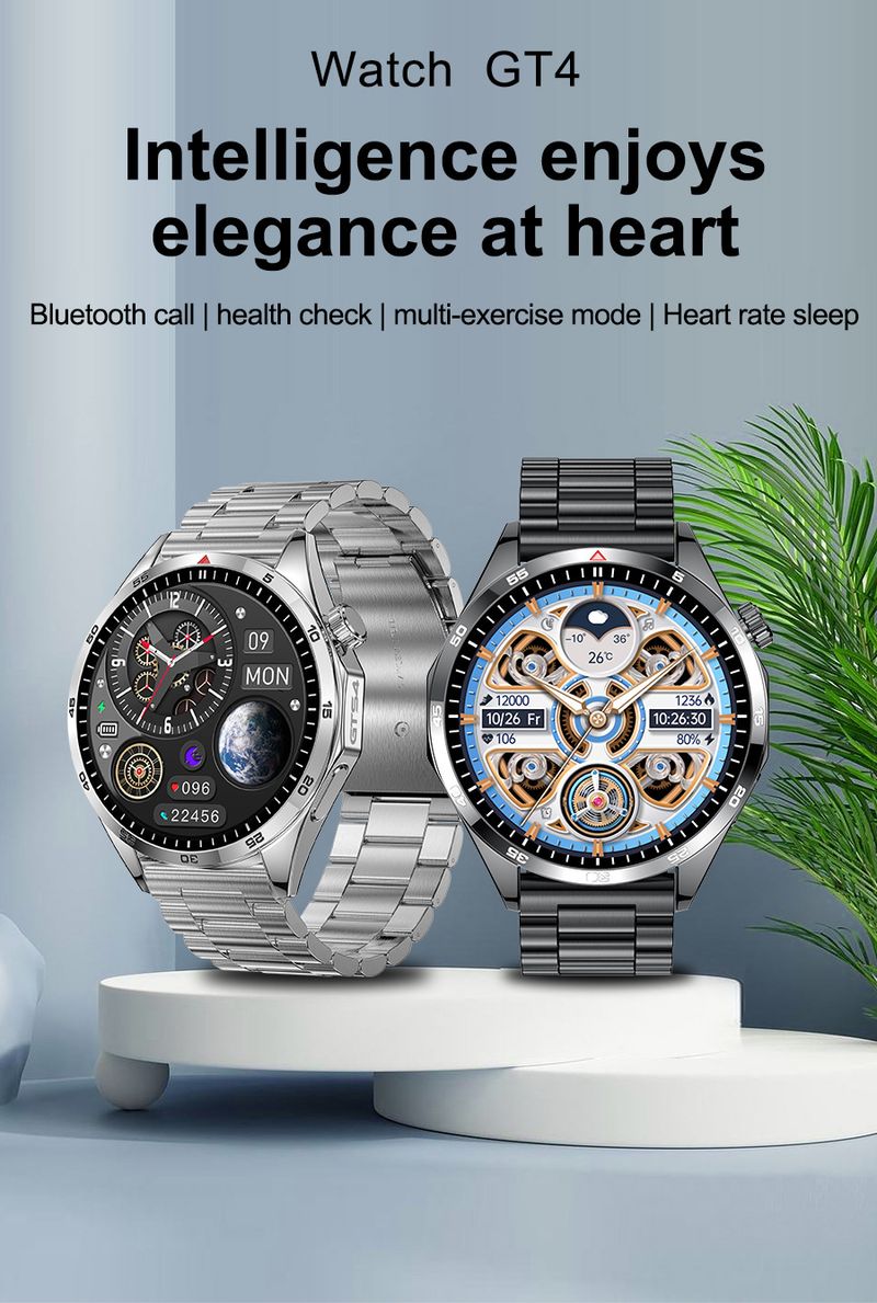 LEMFO Smart Watch With Bluetooth Calling, HD Display, Fitness & Health Tracking For Men & Women – GTS4/LT09 Model, Waterproof, Heart Rate_voghion.com