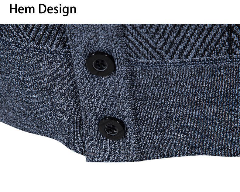 Herrenbekleidung – Fleecegefütterter Strickjackenpullover, warmer Winterpullover mit V-Ausschnitt für lässige und stylische Outfits (erhältlich in 5 klassischen Farben und 4 Größen)_voghion.com