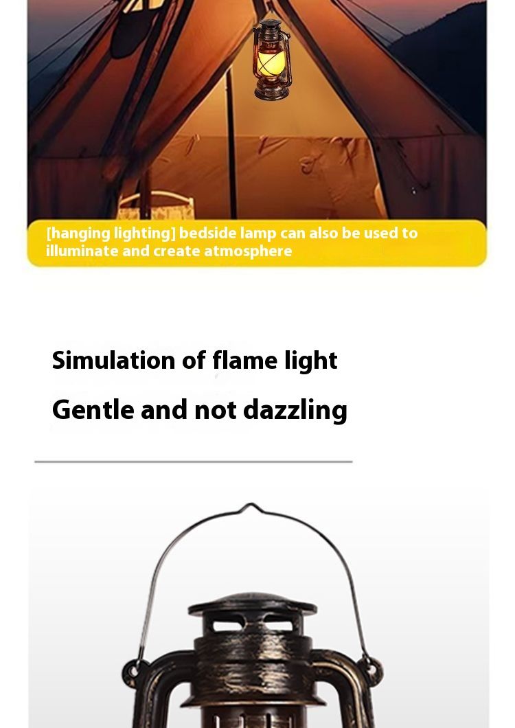 Rechargeable Bar Table Creative Camping Decorative Desk Outdoor Vintage Kerosene Lantern Script Murder Mystery Lamp_voghion.com