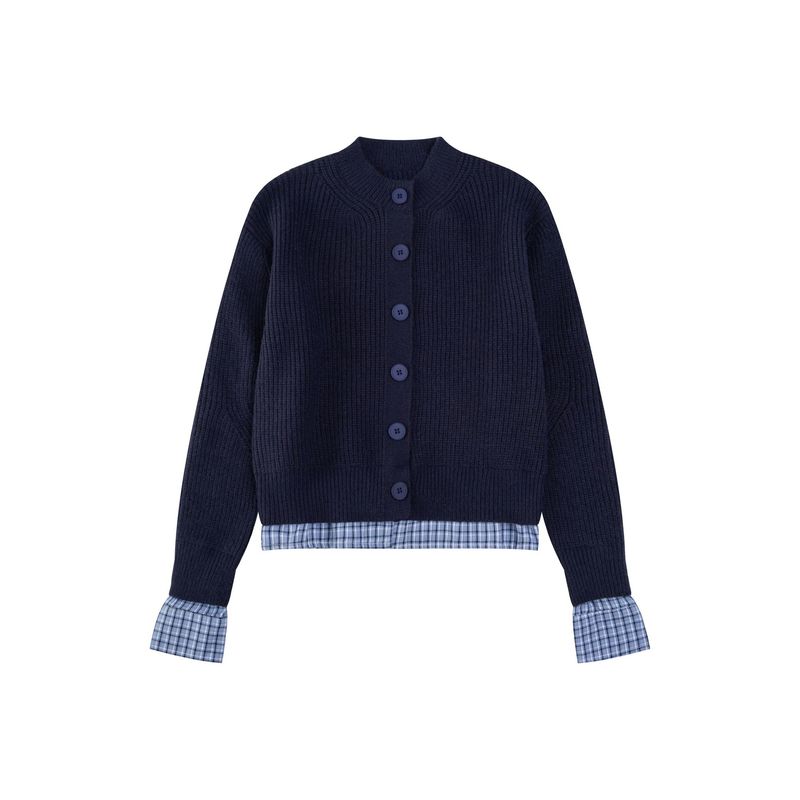 Elegant Street Style Warm 24 Winter New Sweet Girl Versatile Atmosphere Loose Cardigan Sweater_voghion.com