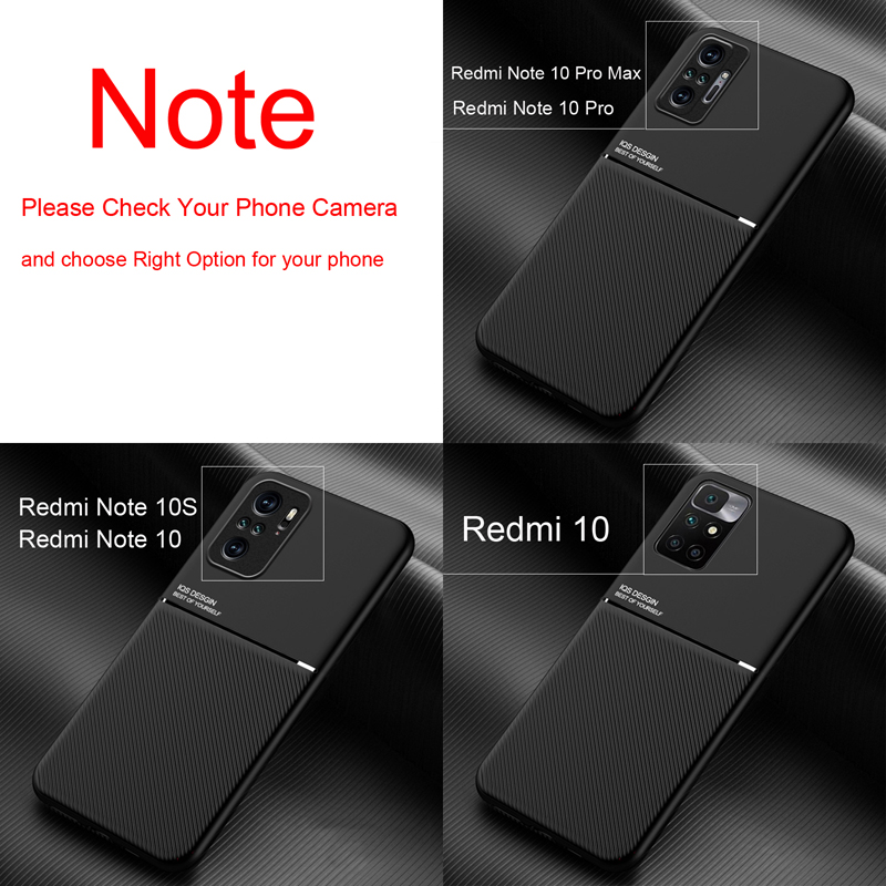 Magnetiskt läderfodral för Xiaomi Redmi Note 11 12 10 9 11E Pro 9S 10S 11S Plus 10C Inbyggt metallplåtsskydd Support Bilhållare_voghion.com