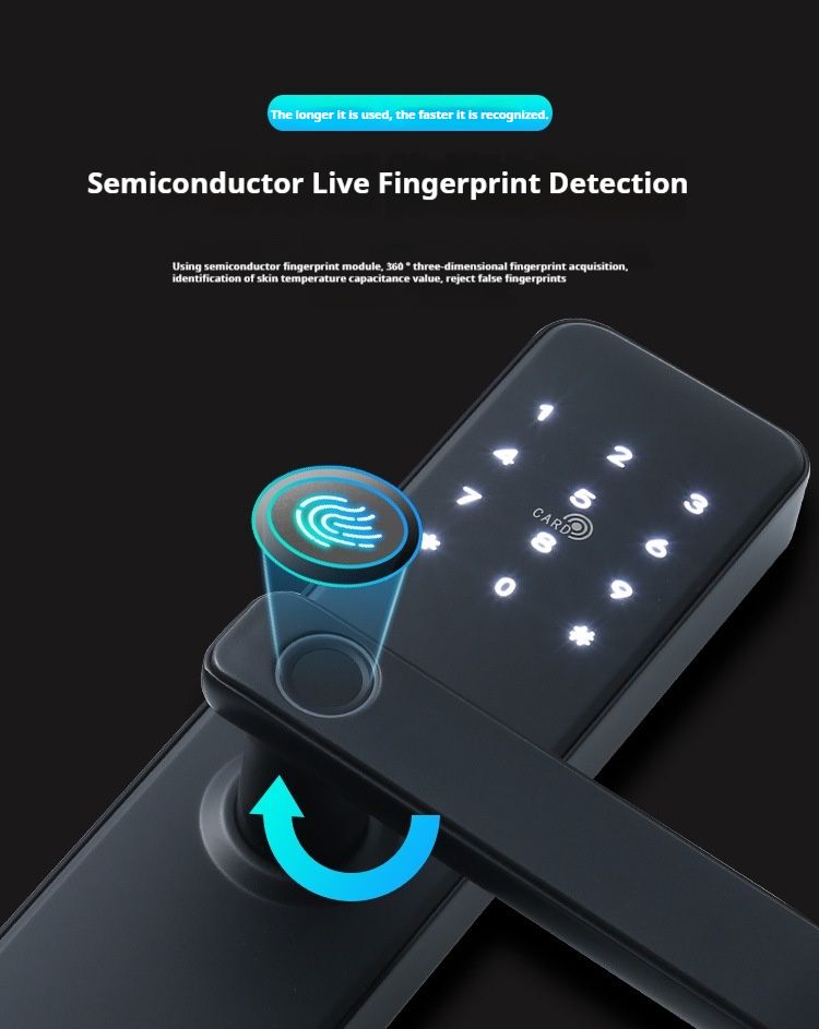 Appartement Hotel Kaart Slot App Afstandsbediening Intelligente Vingerafdruk Slot Houten Deur Bluetooth TTlock Vingerafdruk Slot_voghion.com