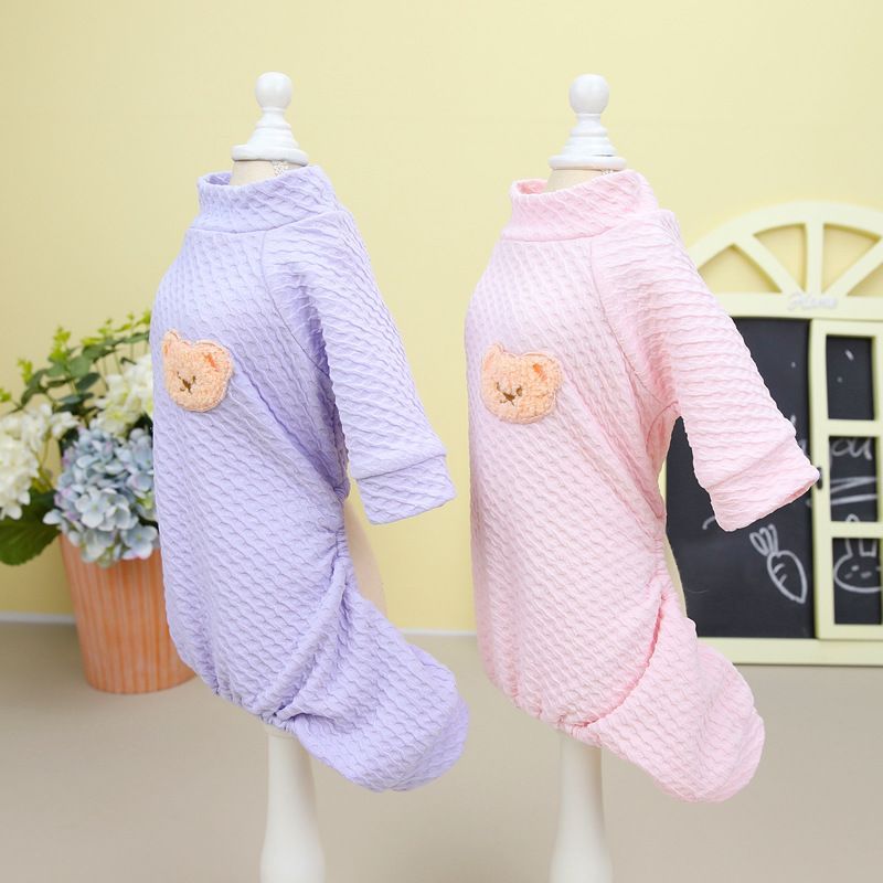 Pet clothing, autumn and four legged teddy dog pet clothes, winter 22 bubble bear home clothes_voghion.com