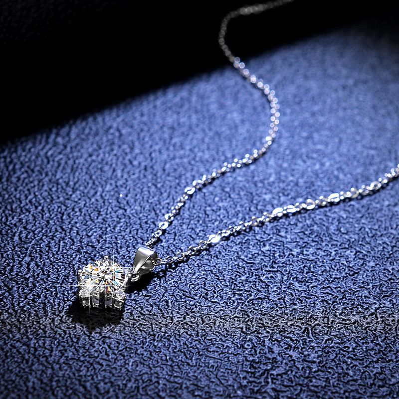 Tancise Luxe Persoonlijkheid Zilveren Moissanite Hanger Ketting Dames Classic Tide Party Gift_voghion.com
