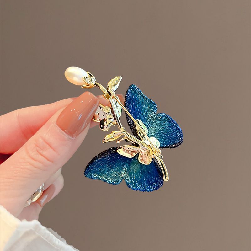 Schmetterling Stickerei High-End-Brosche Temperament High-End Retro Anzug Pin Brosche Anti-Licht Neue Accessoires_voghion.com