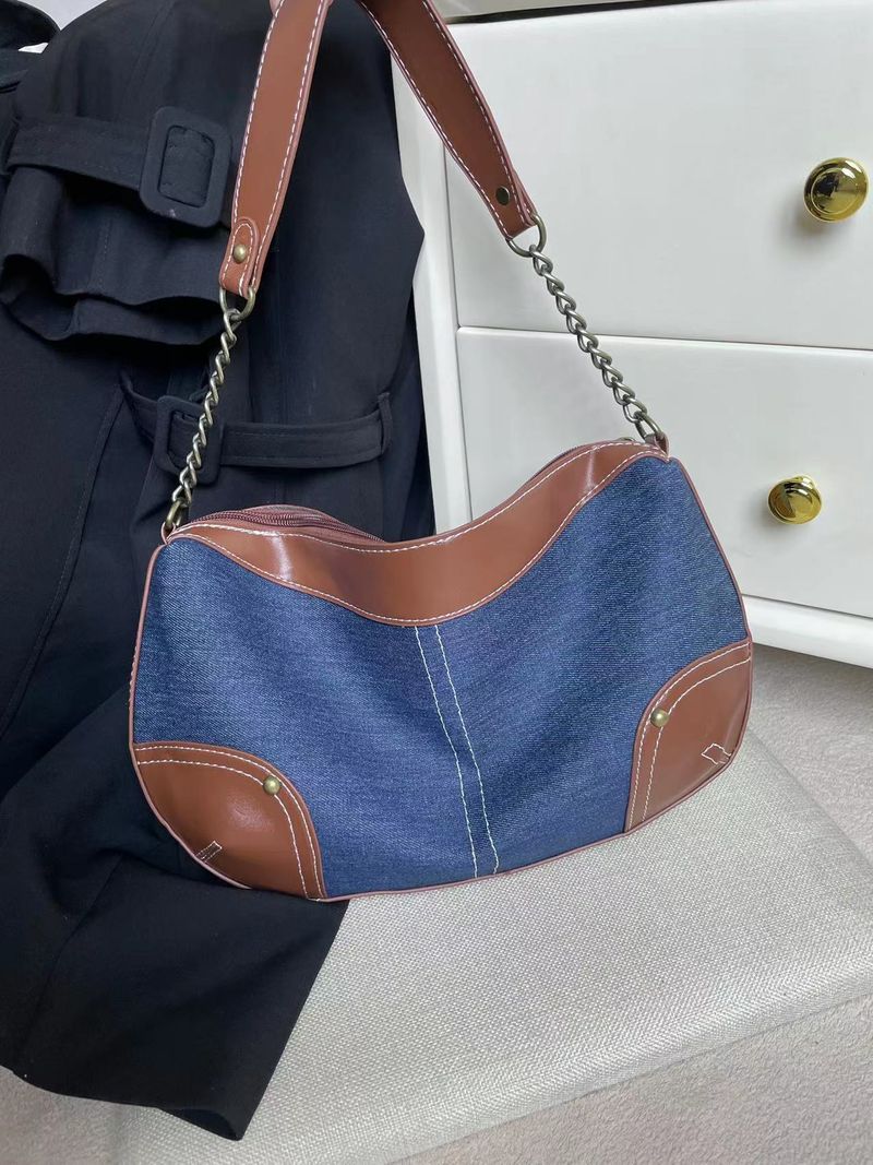2024, famoso nuovo denim a forma di gnocco sotto le ascelle con uno stile dolce e fresco, borsa a tracolla singola per donna_voghion.com