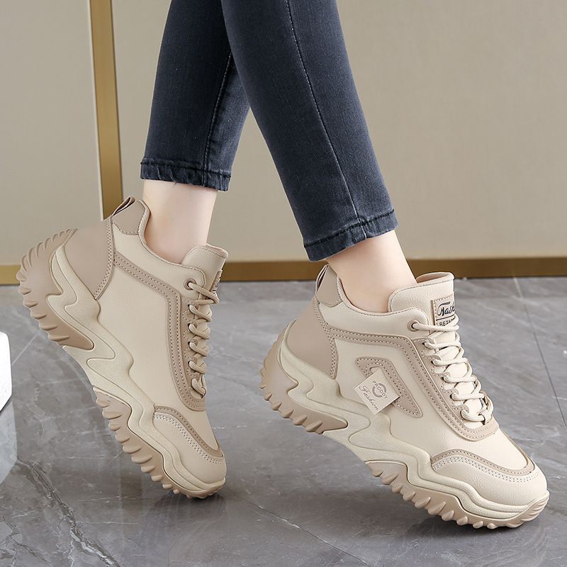 2024 Autumn New Dad Female Students Sports Running Ins Korean Edition Leisure High Top Height Increasing Shoes 1303_voghion.com