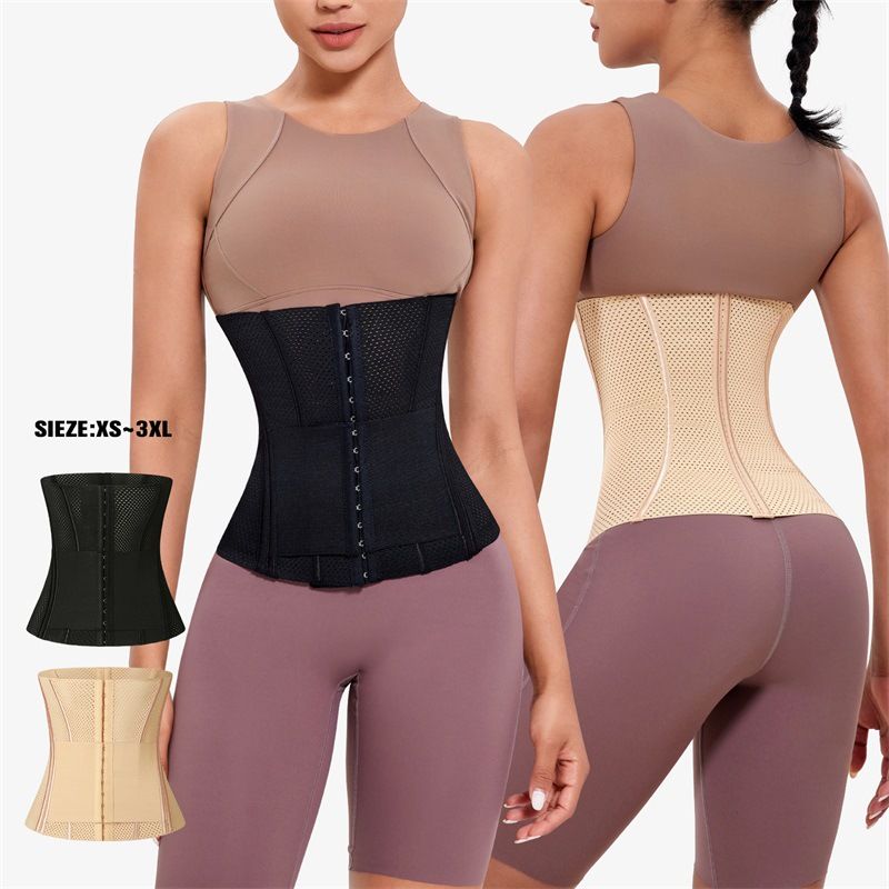 VoleFox Double-Layer Compression Mesh Tummy Wrap Waist Trainer Belt For Fitness Yoga & Body Shaping_voghion.com