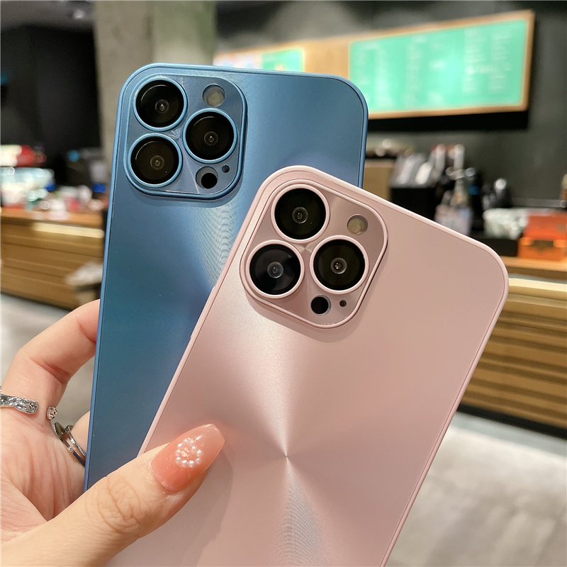 För iPhone 14 Pro Max Luxury Bländande CD-linjer Fyrkantigt Silikonram Telefonfodral För iPhone 11 12 13 14Plus linsskydd_voghion.com