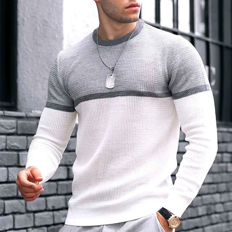 Nuovo pullover da uomo con stampa a righe 3D per ragazzi, per autunno e inverno, felpa con scollo rotondo_voghion.com