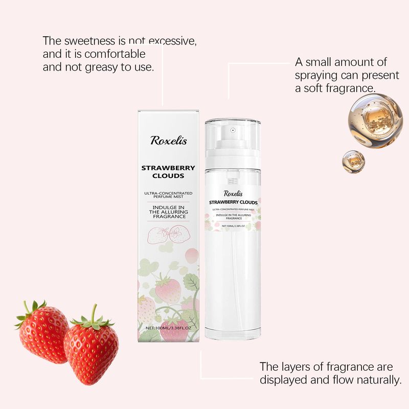 Parfum corporel à la fraise, vaporisateur portable longue tenue, doux et délicat, léger et vaporisateur_voghion.com