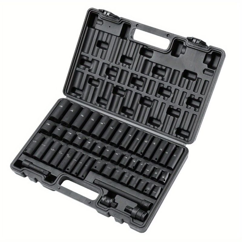 Set Clearly Impact ImpactRated Alloy 48Piece Marke CrV Steel 3 For Repair 6Point 8 Sockets 822mm Drive Socket Automotive Metric_voghion.com