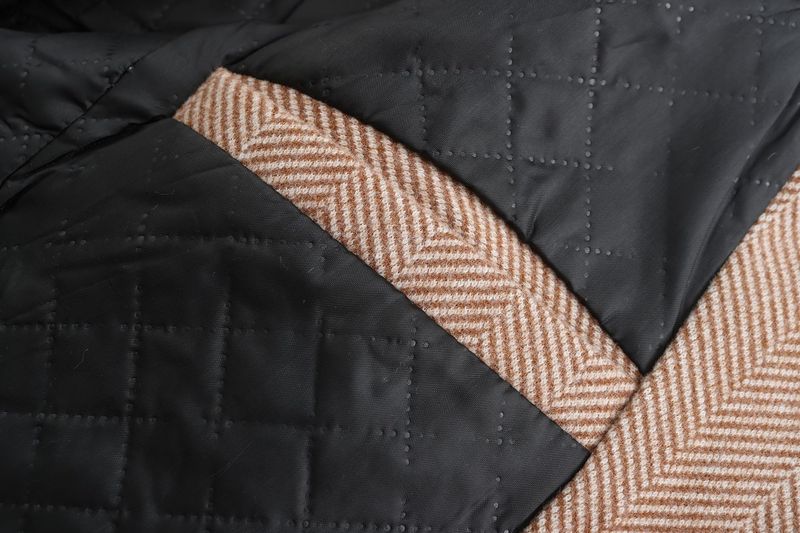 Herrenbekleidung Spot Herren Mittellange Woll- und Baumwolljacke Plaid Zweireihiger Wollmantel Herren_voghion.com