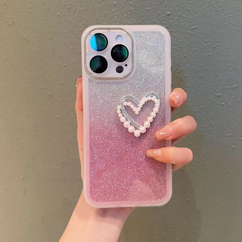 Diamond Bow Heart Telefoonhoesje Voor Xiaomi Redmi 10 Note9 9s Note10s 10A 9 9A 9C 7 Note 8 Pro Siliconen Glitterhoes_voghion.com