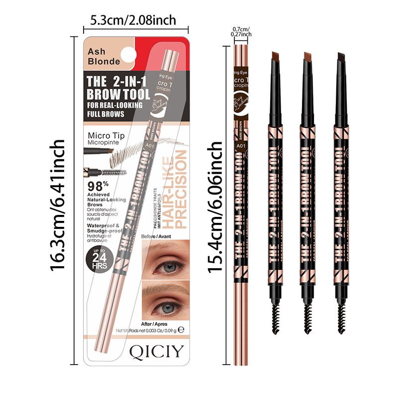 Eyebrow Enhancers QICIY Double Headed Eyebrow Pencil, Waterproof, Thick, Three Dimensional Shaping, Eyebrow Pencil_voghion.com