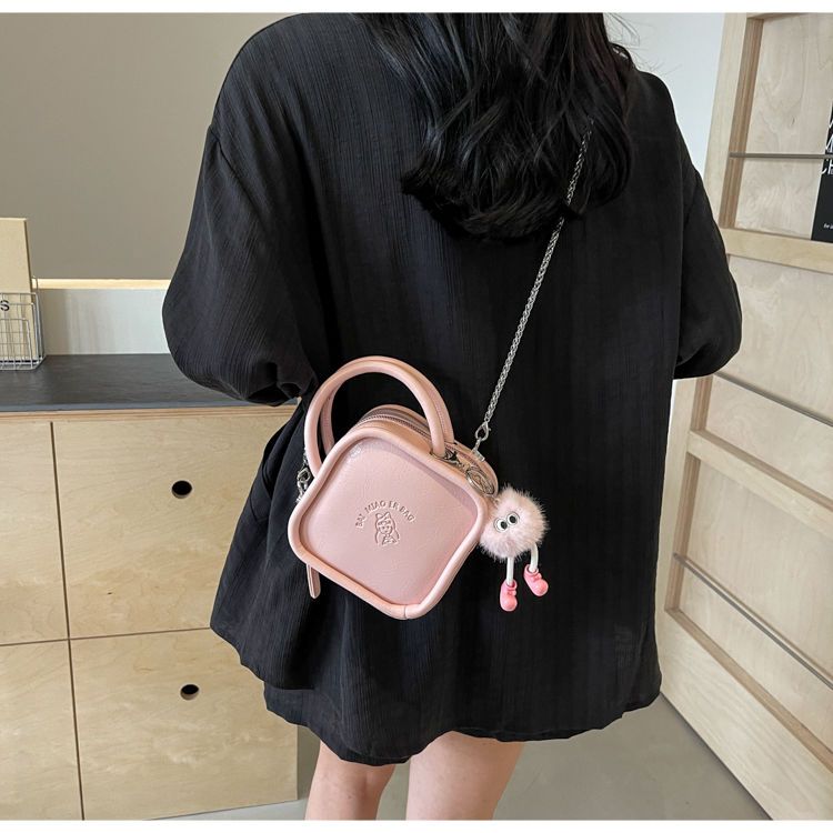 H7 borsa a tracolla con catena versatile e di alta qualità in argento da donna, mini borsa a mano, piccola borsa quadrata_voghion.com