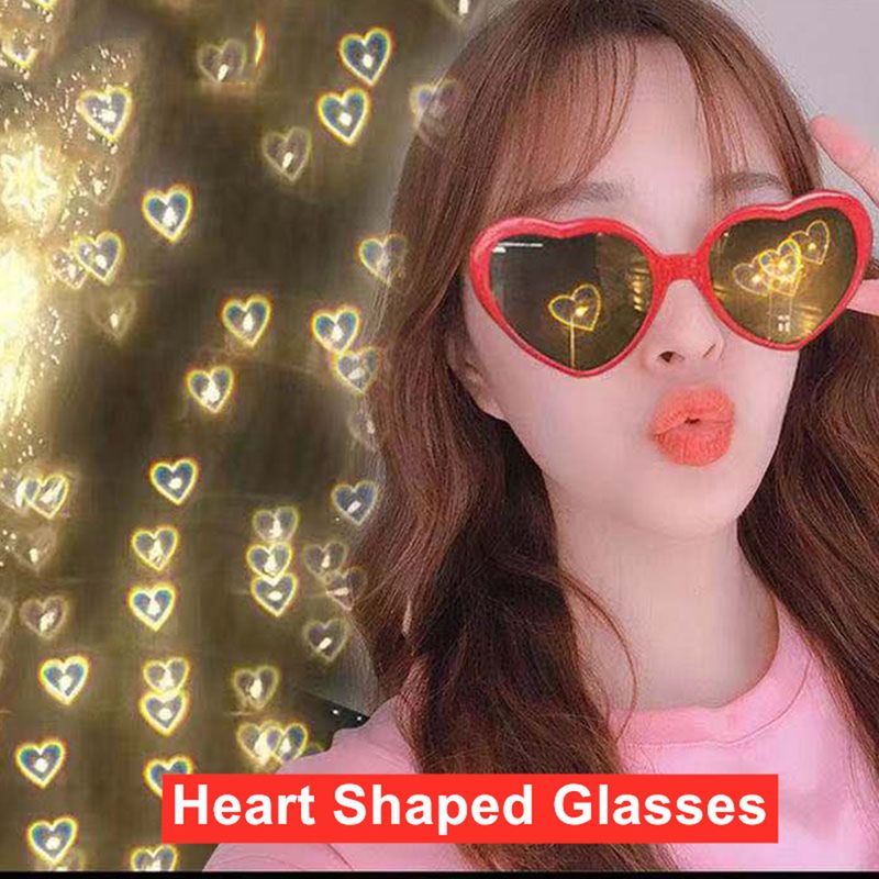 Fashion Shaped Effects Watch The Change Heart Diffraction Glasses At Night Love Lights Unisex Christmas Gifts_voghion.com