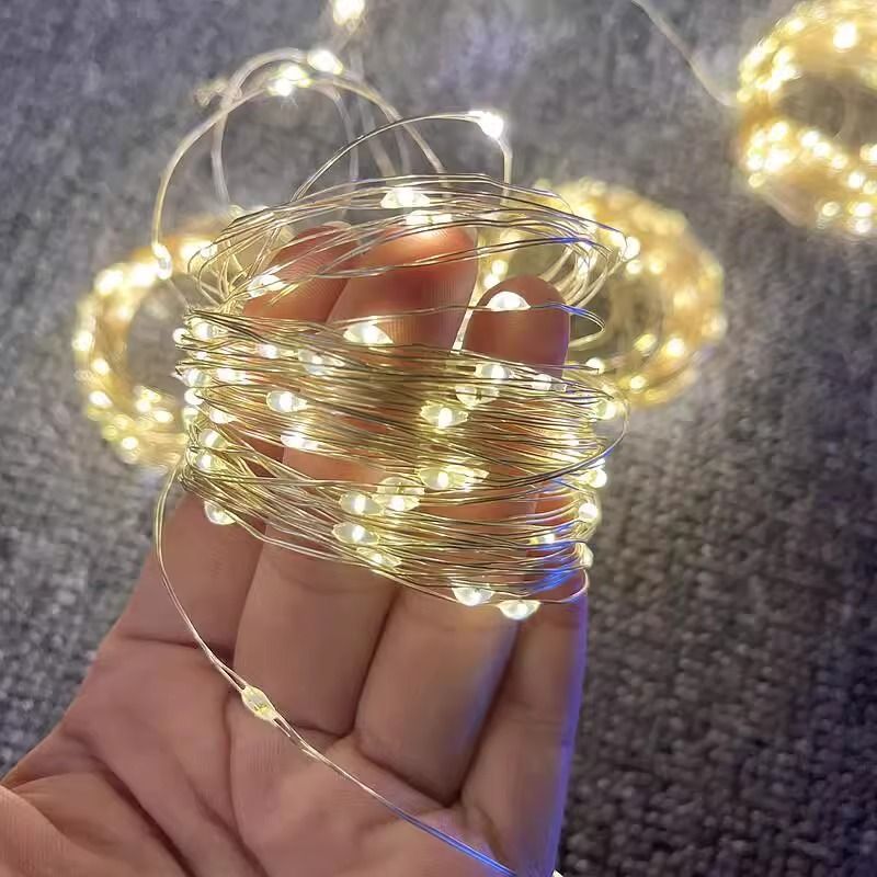 LED-Sternennetzlichter für Hochzeitsdekoration – sechseckiges Drahtgeflecht mit 22 LEDs, warmweiß/weiß/blau, IP55 wasserdicht, CE-zertifiziert (220 V, 10 m Länge)_voghion.com