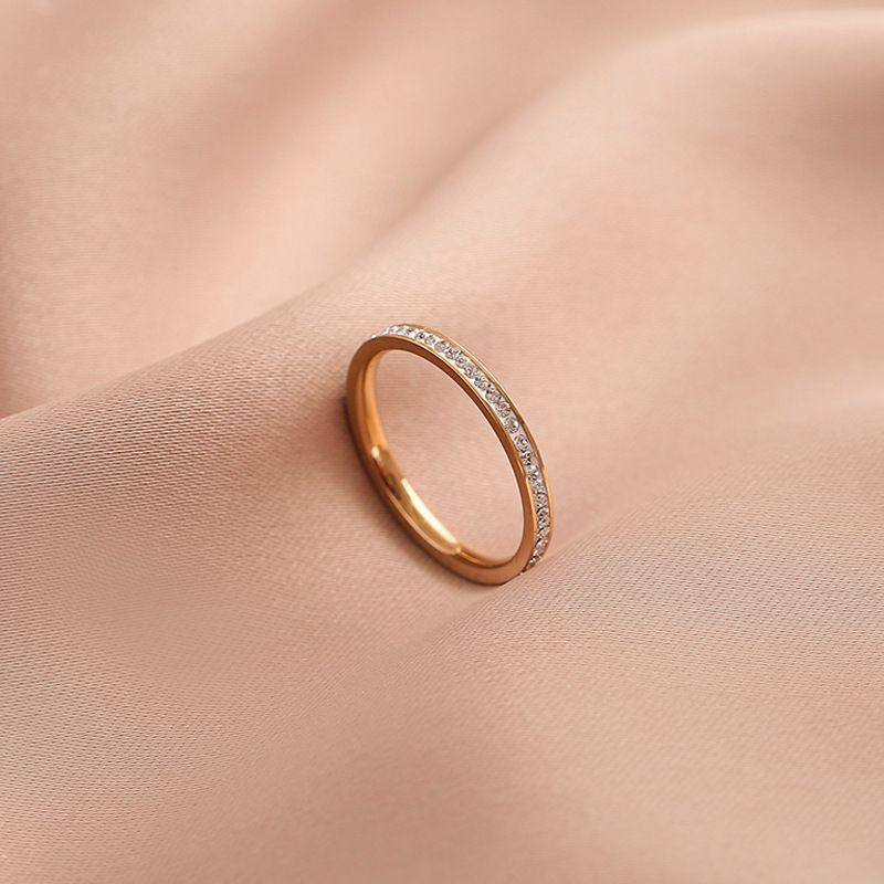 Titanium steel ring instantly emits a sky full of stars, fashionable couple matching ring without fading, women's men's light luxury ring_voghion.com