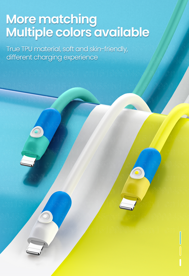 Thick Extra USB Charging Cable For iPhone 14 13 12 11 Pro Max XS 6s 7 8 Plus Soft TPE Phone Fast Charger Cord_voghion.com