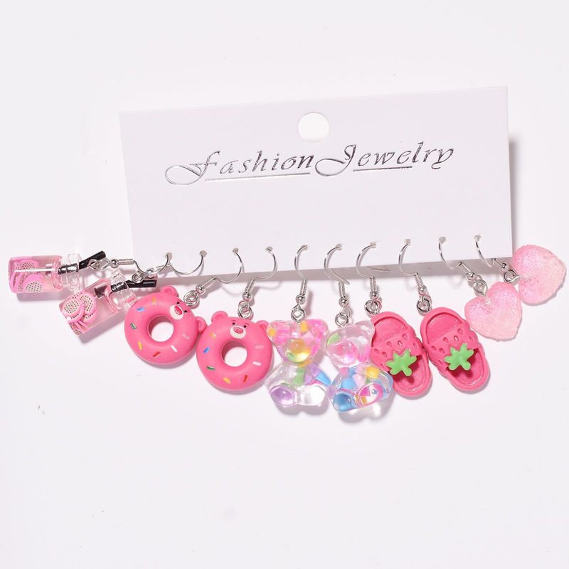 1 set schattige gekleurde emaille hars oorbellen_voghion.com