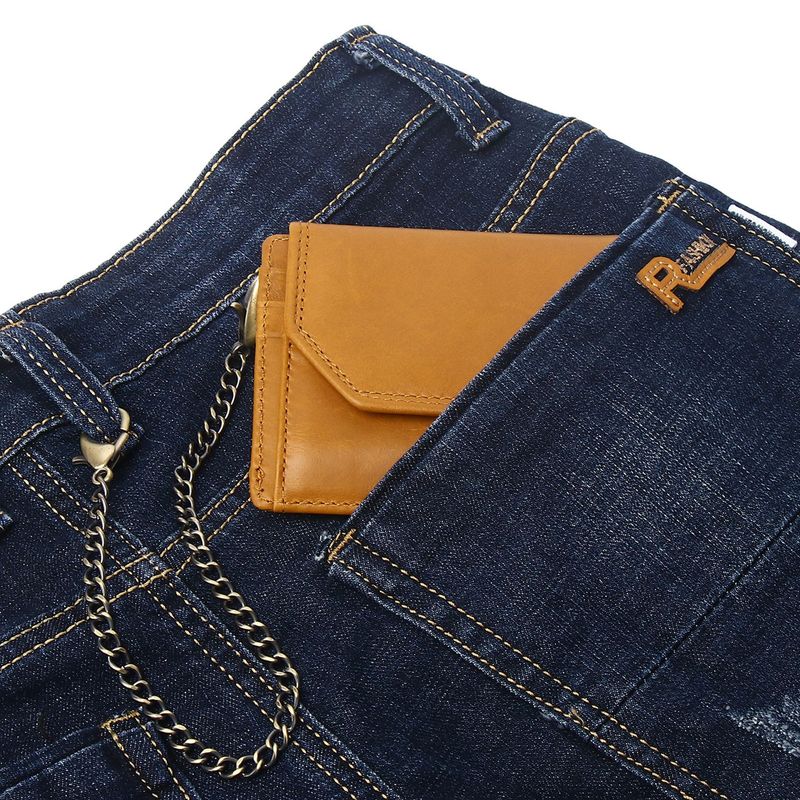 First layer oil wax leather men's RFID anti magnetic and anti-theft real pickup bag short style zero wallet_voghion.com