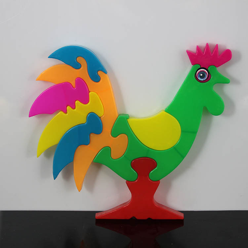 Jinleiou 1 set Djurpussel Praktisk förmåga Hand-öga-koordination Pedagogiska leksaker DIY 3D-fiskpusselleksaker för barn_voghion.com