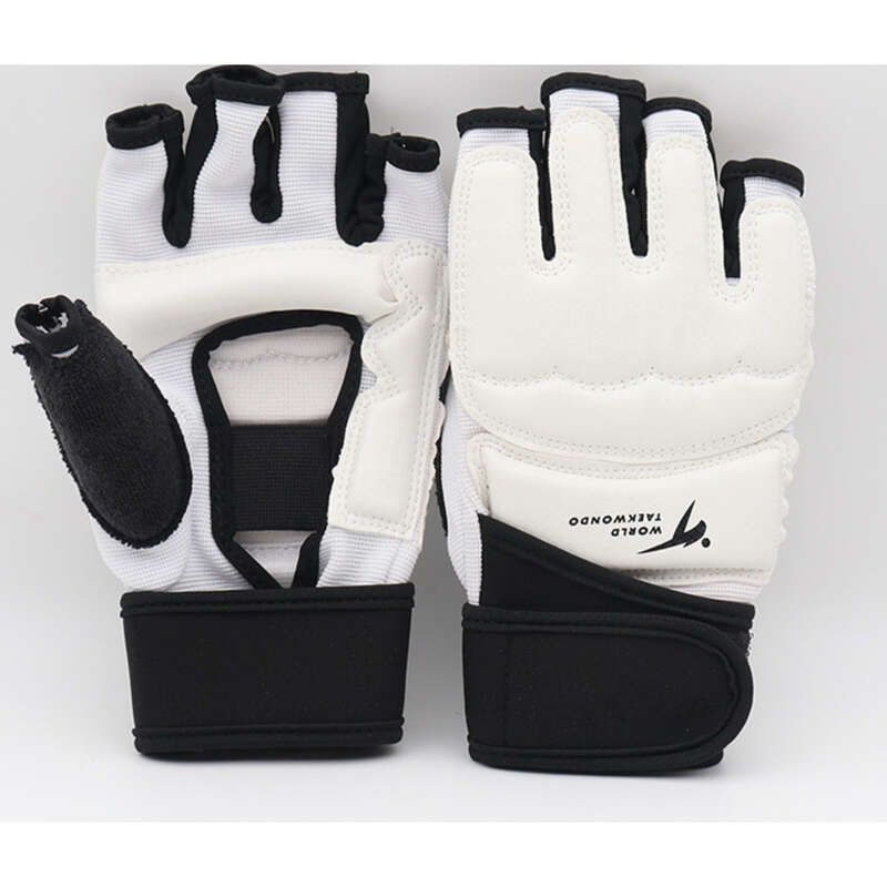 Weiße Boxhandschuhe für Taekwondo, dicke Fußabdeckung, Halbfinger-Armband für das Training von Kindern und Grundschülern_voghion.com