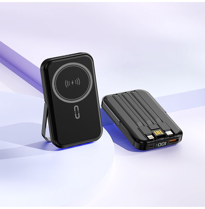 Magsafe, İnce ve Taşınabilir, 10000mAh Pil, iPhone ve Android ile Uyumlu 22,5W Hızlı Şarjlı Manyetik Kablosuz Powerbank_voghion.com